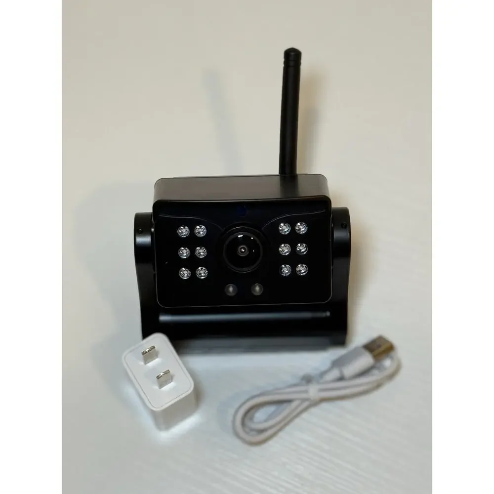 Wireless Wi-Fi IP Indoor Surveillance Camera w/ Antenna Night Vision, Black